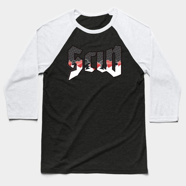 SCW Logo 3 Baseball T-Shirt by Sin City Wrestling